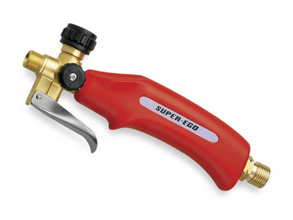 Рукоятка пропановой горелки SUPER-EGO соединение для сопел резьбовое М14х1, с курком и газовым регулятором
