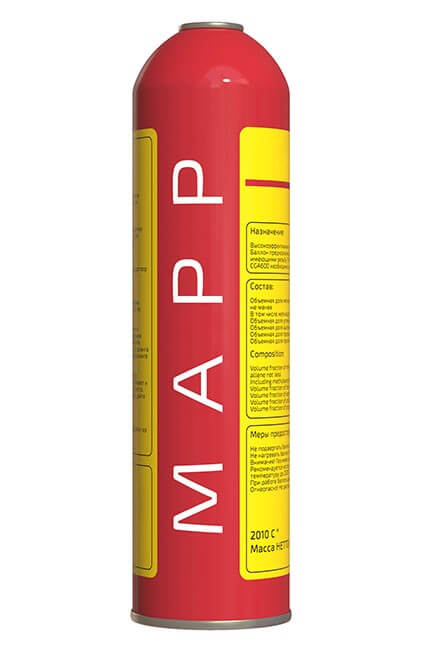 Баллон с газом Rotorica RO-MAPP, 450гр, соединение EU 7/16"