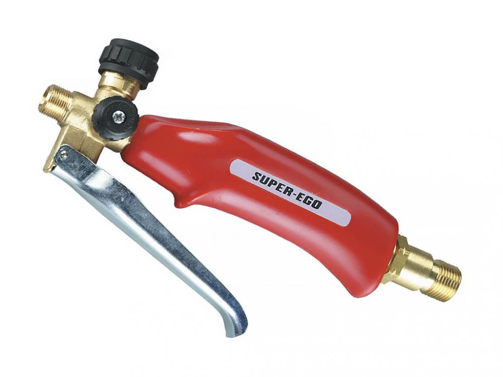 Рукоятка пропановой горелки SUPER-EGO соединение для сопел резьбовое М14х1, удлиненный курок.