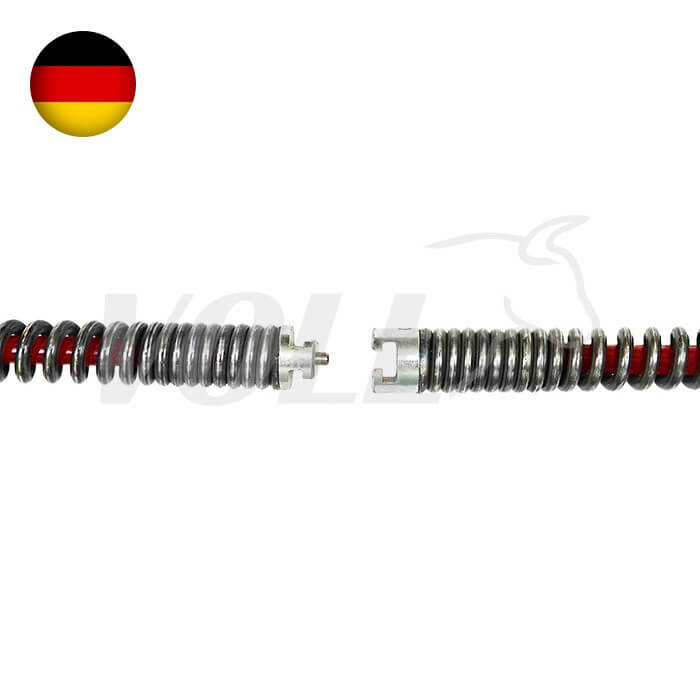 Спираль для прочистки труб VOLL тип S-SMK-32 усиленная с пластиковым сердечником, 32 мм х 4,5 м