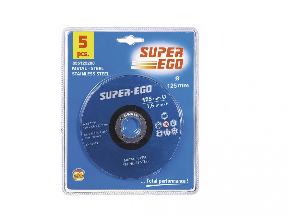 Отрезной диск SUPER-EGO ULTRA для металла/AL, 125х1,6х22,2мм