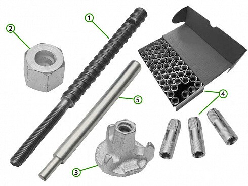 Комплект оснастки для крепления керносверлильных установок (шп., гайка, 50 анк М12Ф16, бур SDS+ 16х210, монт. устр-во)