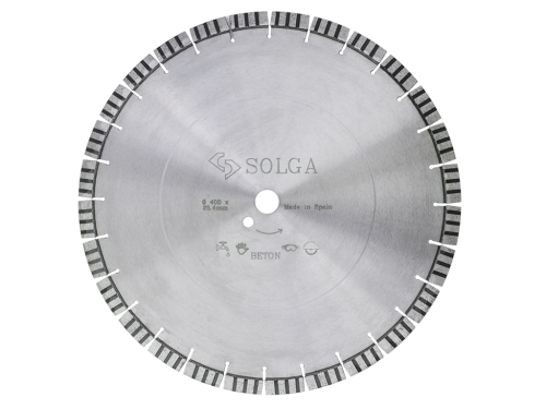 Диск алмазный Solga Diamant PROFESSIONAL15 сегментный (железобетон) 400мм/25,4/20