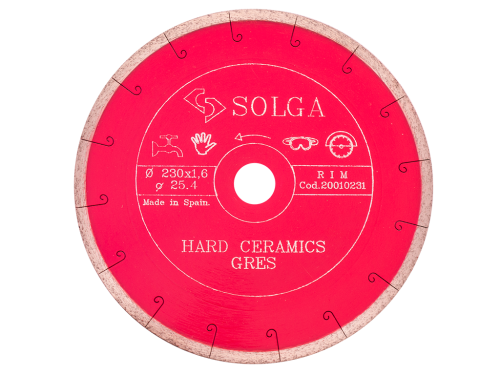 Диск алмазный Solga Diamant HARD CERAMICS сплошной (керамогранит) 230мм/25,4
