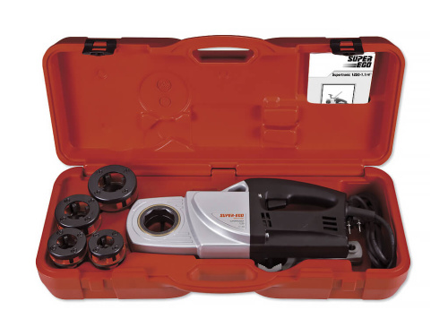 Электрический клупп SUPER-EGO supertronic 1250 230v набор в кейсе с головками 1/2”-1.1/4”