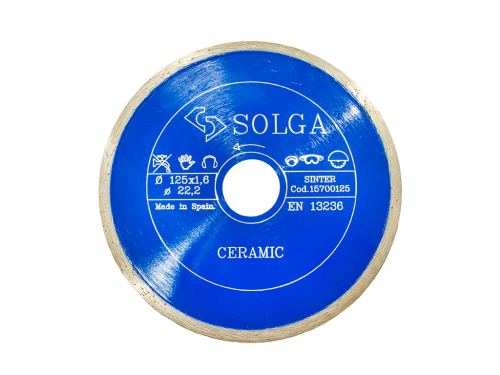 Диск алмазный Solga Diamant CERAMICS, MARBLE сплошной (керамика, мрамор) 125мм/22,23