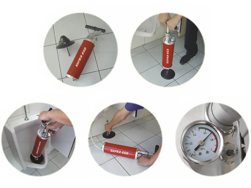 Ручной вантуз насосного типа SUPER-EGO 485 с регулировкой давления до 7бар 1500000485