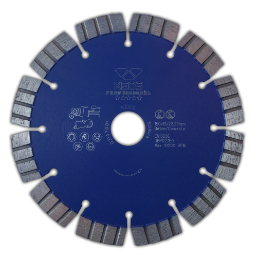 Диск алмазный KEOS Professional сегментный (бетон) 150мм/22,23 (DBP02.150)