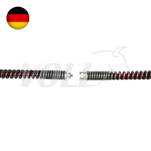 Спираль для прочистки труб VOLL тип S-SMK-22 усиленная с пластиковым сердечником, 22 мм х 4,5 м