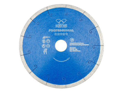 Диск алмазный KEOS Professional 180мм/25,4/22,23/ сплошной (керамогранит) (DBP01.180)
