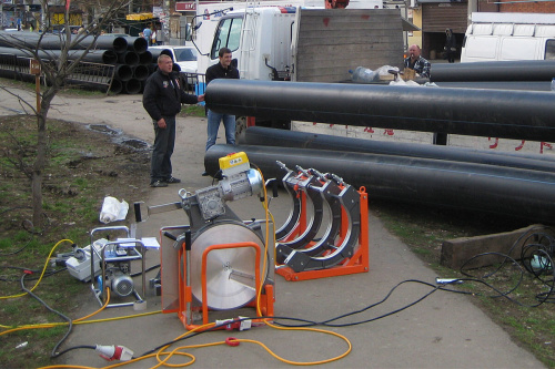 Стыковая сварочная машина DELTA 500 V1 EASY LIFE 400В, с полным комплектом вкладышей от 200мм до 450мм