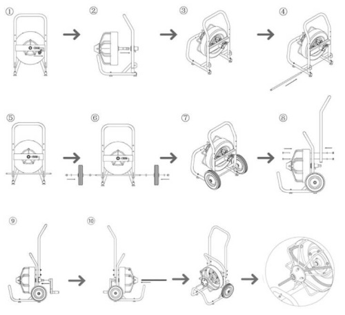 Ручное устройство для прочистки труб ROTOR PRINCE 15,спираль 13 мм х 15 м