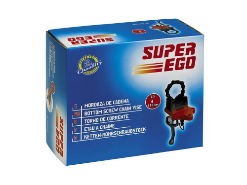 Цепные трубные тиски SUPER-EGO для труб 4" с нижним креплением