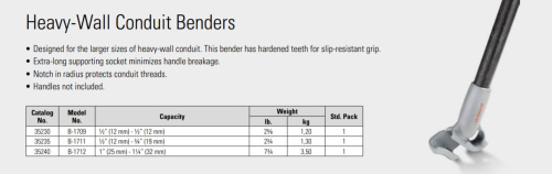 Трубогиб для труб из стали 1/2" - 3/4"  35235  Ridgid