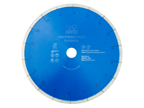 Диск алмазный KEOS Professional 250мм/25,4/22,23/ сплошной (керамогранит) (DBP01.250)