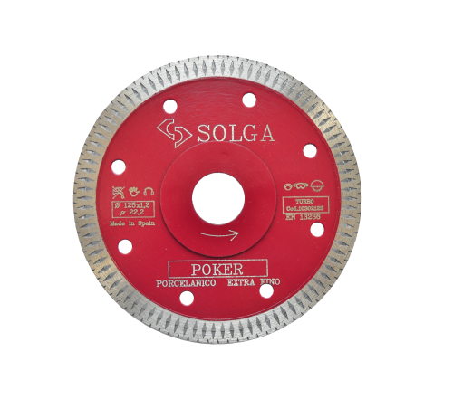 Диск алмазный Solga Diamant HARD MATERIALS 1,2мм сплошной (гранит, керамогранит) 125мм/22,23