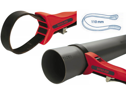 Усиленный ременной ключ SUPER-EGO 123 EASYGRIP 20-200мм