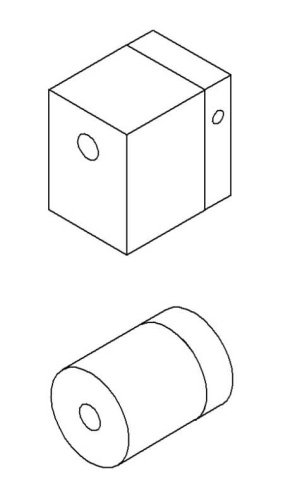 Сварочный башмак ExOn 2-6, бесформенный 30x45x45 мм