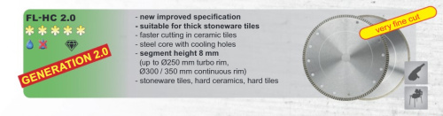 Диск алмазный FL-HC Ø  180 x 25,4/22,2