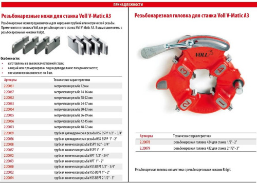 Резьбонарезной станок VOLL V-Matic A3