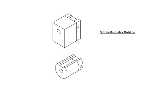 Сварочный башмак MINI / ExOn 1 / 1A, неформованный 30х40х30 мм