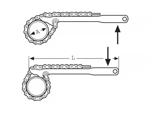 Двухсторонний цепной ключ SUPER-EGO 107 4"