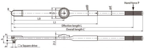 Динамометрический ключ Tohnichi DBE560N-S