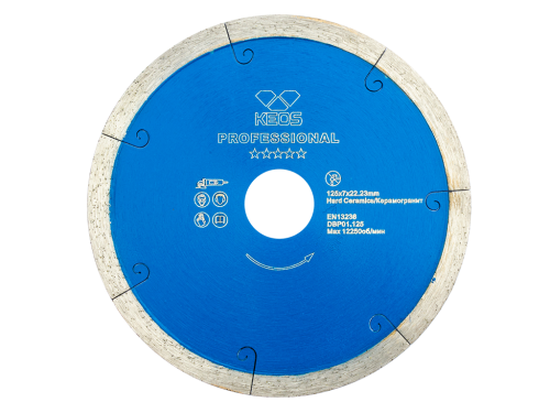 Диск алмазный KEOS Professional 125мм/22,23 сплошной (керамогранит) (DBP01.125)