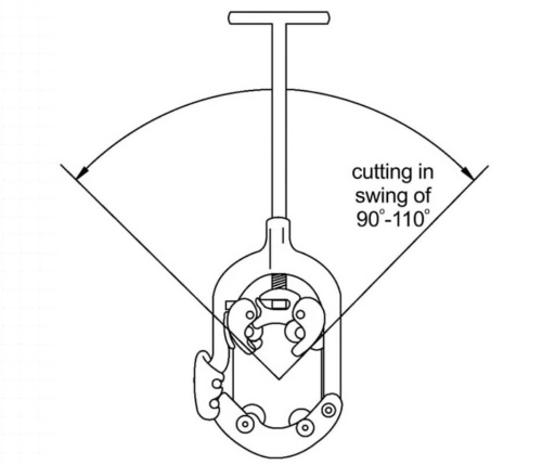 Труборез с хомутной защелкой H8S (6"-8")