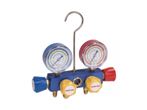 4-х позиционный манометрический коллектор  SUPER-EGO SEGO MANFL 5/16" SAE для хладагентов: R410A