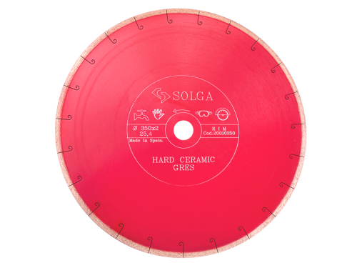 Диск алмазный Solga Diamant HARD CERAMICS сплошной (керамогранит) 350мм/25,4