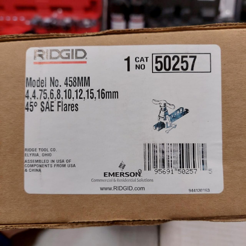 Развальцовка модель 458ММ   50257 Ridgid